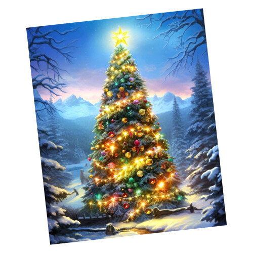 DIY Round Drill Crystal Dot Painting Christmas Tree Crystal-2