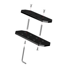 Clear Darted Storage Rack With Individual Slots-Black