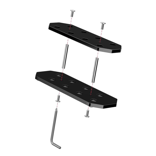 Clear Darted Storage Rack With Individual Slots-Black