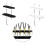Clear Darted Storage Rack With Individual Slots-Black 7