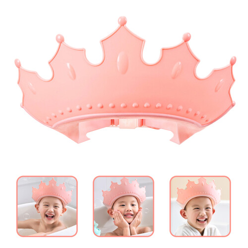Waterproof Kids Shampoo Hat Pink Adjustable Tpe PP Bath Cap 2