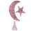 1X Glitter Baumspitze Stern & Mond Rosa Langlebige 4