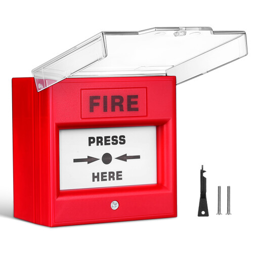 Red Plastic Fire Emergency Alarm Button for Home Access Control