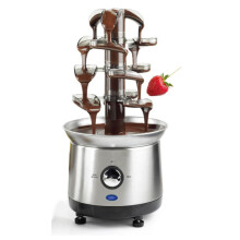 Stainless Steel Chocolate Fountain, Large 4Tier Fondue with Drip Tray for Parties and Events