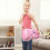 Ballet Dance Bag With Embroidered Pattern And Fluffy Ball Keychain 11