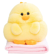 Plushie Pillow Blanket With Cute Capybara Hamster-little yellow