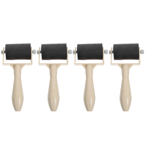 4pcs rubber brayer roller for handheld printmaking and ink application 2