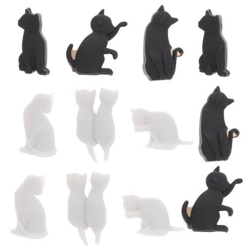 12 Distinguitori per da Vino in Silicone a Forma Gatto