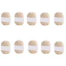 Vibranting Color Knitting Wool 4 Polyacrylonitrile-khaki white