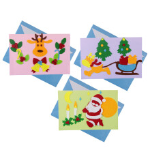 3 Stuks Diy Kaarten Materialen Kerst Grotekaarten Benodigdheden