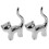Set 2 Pezzi Portagioielli Placcati Oro A Forma Gatto 1