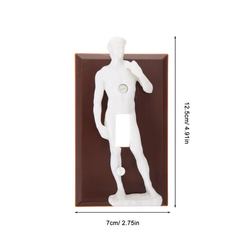 interruptor plástica com design estátua homem 2