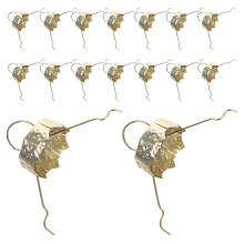 100Pcs Metal Round Xmas Ornament Caps Gold Bauble Replacement
