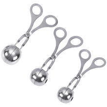 3Pcs De Bola De Aço Inoxidável Para Carne E Arroz