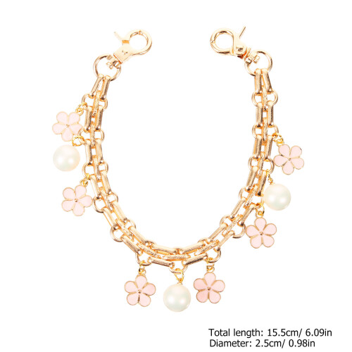 Bag Strap Extender Replacement Pearl Flower Chain Purse Accessory 2