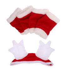 One Set Christmas Horse Costume With Santa Hat And Leg Wraps