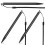stylus para tela resistiva, 3 un com cordão para pos e 10