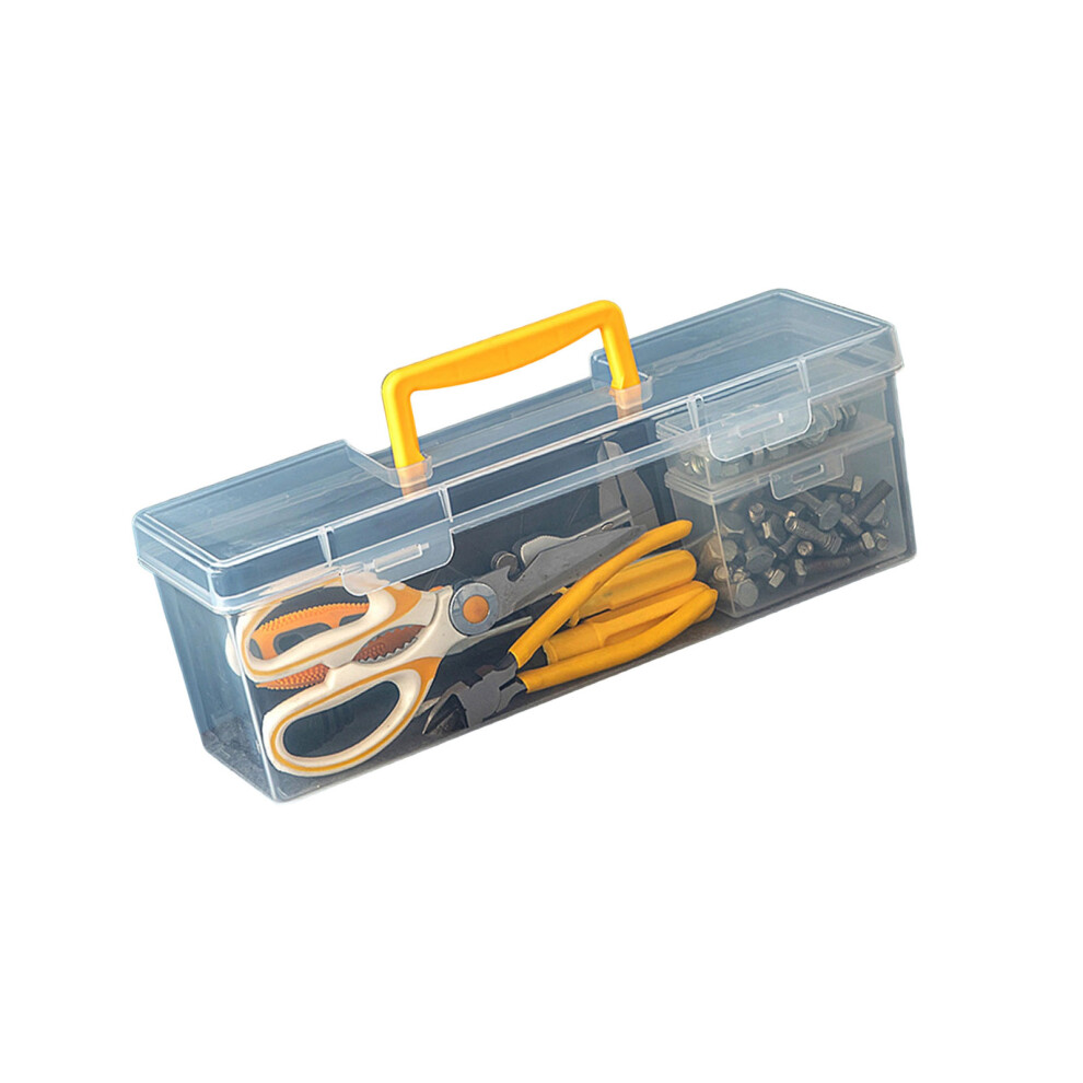 Reinforced Pp Tool Organiser Clear Compartment Storage-Yellow 3 7751000503208