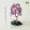 Crystal Money Tree Statue with Base-Colorful crystal 3
