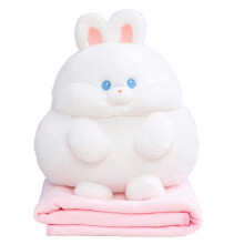 Cartoon Pillow Blanket Hybrided Design With Fun-little white