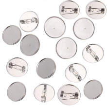 20pcs brooch bases breastpin safety trays for diy handmade crafts