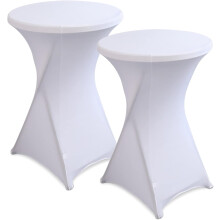 Des nappes de cocktail qui rehaussent chaque événement, fabriquées en tissu spandex durable, avec une coupe ajustée dans les quatre sens pour une