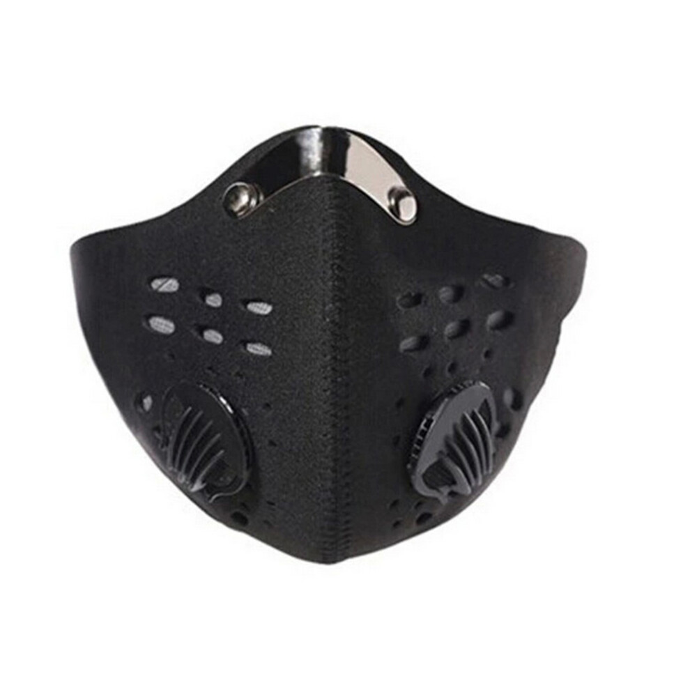 Breathing Smooth Activated Carbon Face Mask, Double Air Breathing Valve For Pm2.5 Protection, Reusable Washable Unisex Respirator For Dust, Smoke, Pol 9139052255012