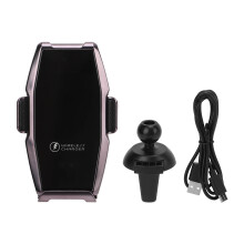 Smart Car Wireless Charger Mount Automatic Infrared Induction Hands Free Use Stable Grip Auto Clamping Dash & Vent Compatible w/ Android Iphone Fast