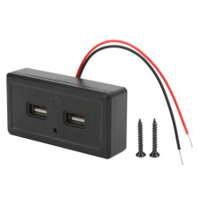 Panneau de chargeur de voiture avec deux ports USB, étanche à l'eau et à la poussière, matériaux de haute qualité, chargeur universel 12-24 V