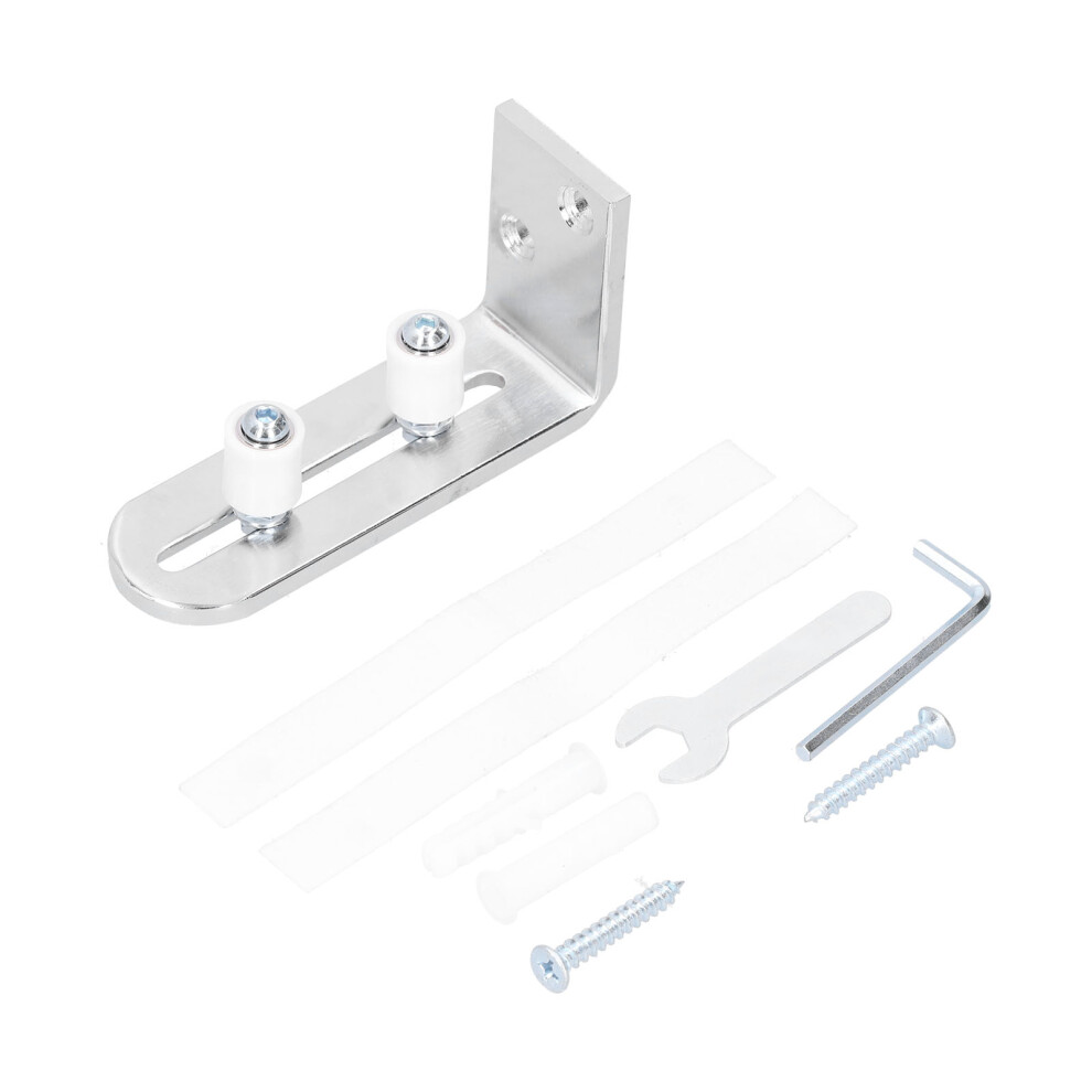 Wall Mounted Floor Guide For Barn Door, Flush Bottom Design Adjustable Roller With Durable Material, Smooth Glide Quiet Rollers Non Scratch Wheels Bal 9198585140127