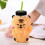 Sustainable Bear Design Glass Cup Spill Proof Lid- 2 2 7