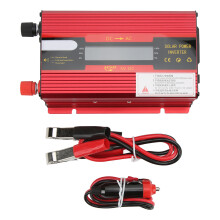 Autós tápegység-átalakító DC-AC inverter módosított szinuszhullámú kettős AC aljzat USB töltőport tápegység inverter LCD kijelző