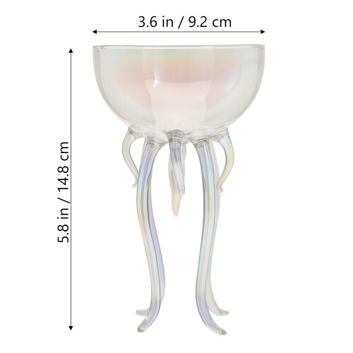 Creative Jellyfish Shape Wine Goblet For Pub Use Transparent Glass 1