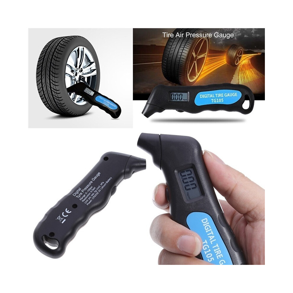 Digital Tire Pressure Gauge Multifunctional Display Portable Design Non Slip Grip Ergonomic Construction High Precision Reading Real Time Monitoring 9139052766471