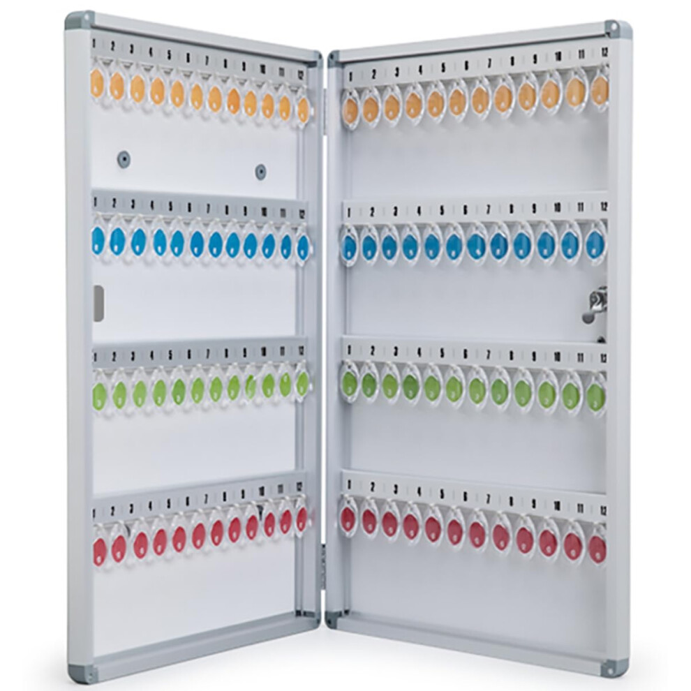 Wall Mounted Key Cabinet, 96Key Capacity, Metal Lock Box With Numbered Hooks And Tags, Secure Key Management System 9412369506757