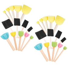 28Pièces Outils Peinture Enfants Bois Éponge DIY