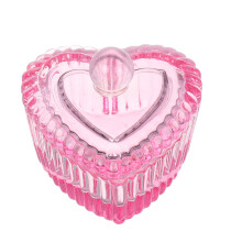 Pink Crystal Nail Soaking Bowl with Lid Versatile Glass Dappen Cup