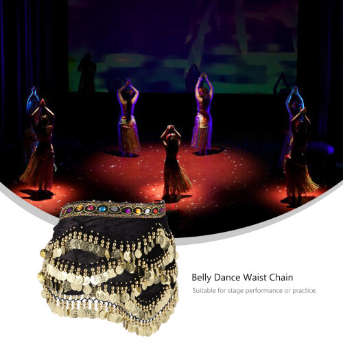 Danza Indu Nera Con Diamanti E Monete Accessorio 2