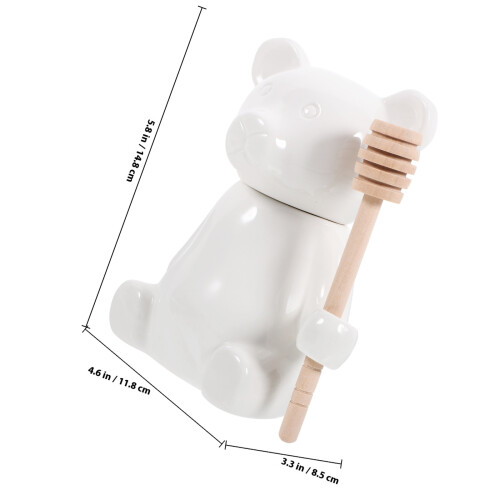 set barattoli in orso con cucchiaio legno 1