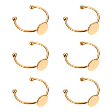 10Pcs Stainless Steel Ring Bases With Sturdy Settings For Finger Rings