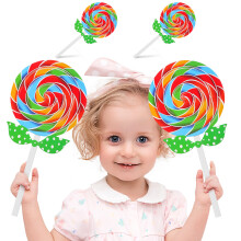 4 lolly-rekwisieten voor kinderdans, foto's en feestdecoraties