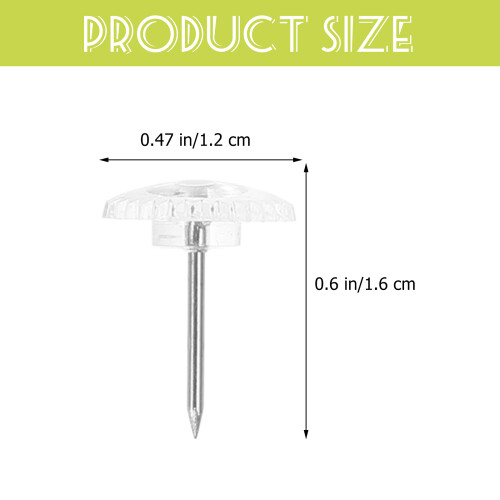 2 boxes clear push pins for office cork boards 1