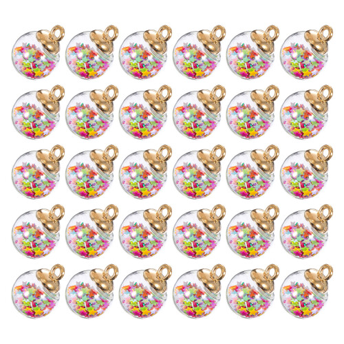 30Stk DIY Mini Balls Star Sequin Balls Schmuckanhänger