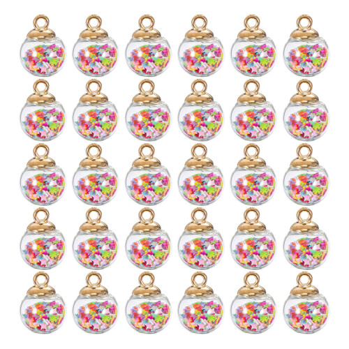 30Stk DIY Mini Balls Star Sequin Balls Schmuckanhänger 2