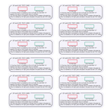 12pcs uvc-uva test cards for identifying uv light