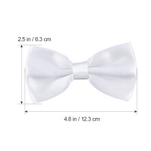 Mens Pre-Tied Bow Tie Solid White For Cocktail Parties 1pcs