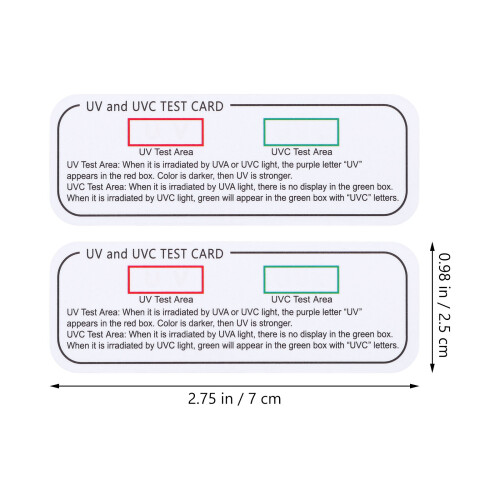 12pcs uvc-uva test cards for identifying uv light 1