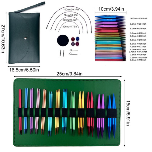 Aluminum Interchangeable Crochet Needle Circular Knitting Needle 2