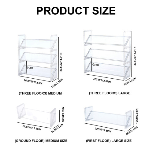 Sturdy Plastic Multitier Shelf for Organizing-Three layer M 2