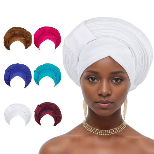 Écharpe de tête extensible élégante pour femmes, Unique,-brun 2